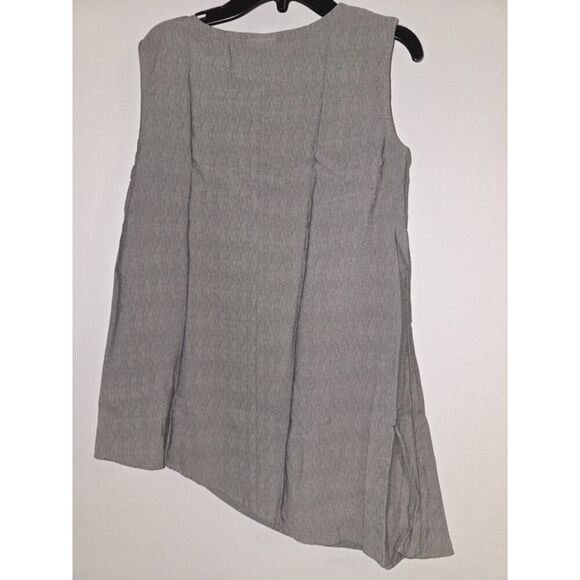 Niche Crepe Drape Tank - Assymetrical Hemline Gray XS - Picture 3 of 5